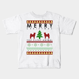 merry christmas you filthy animal Kids T-Shirt